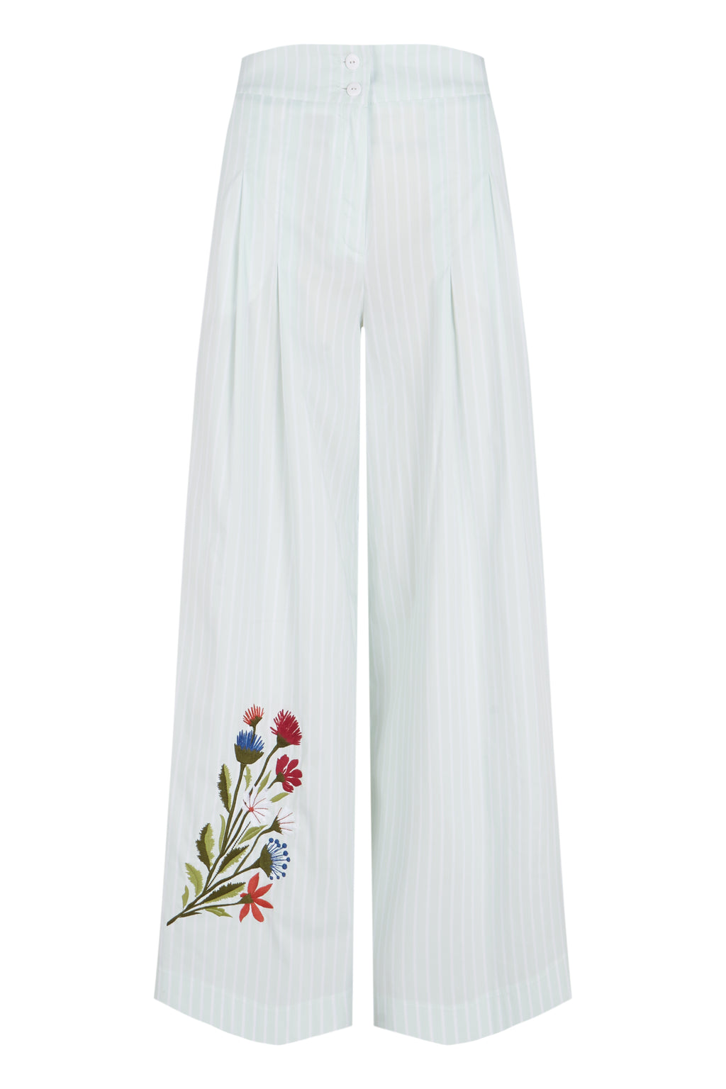 Pantalon palazzo brote verde
