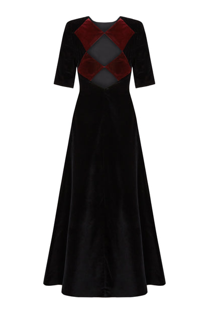 VESTIDO ARLEQUIN NEGRO