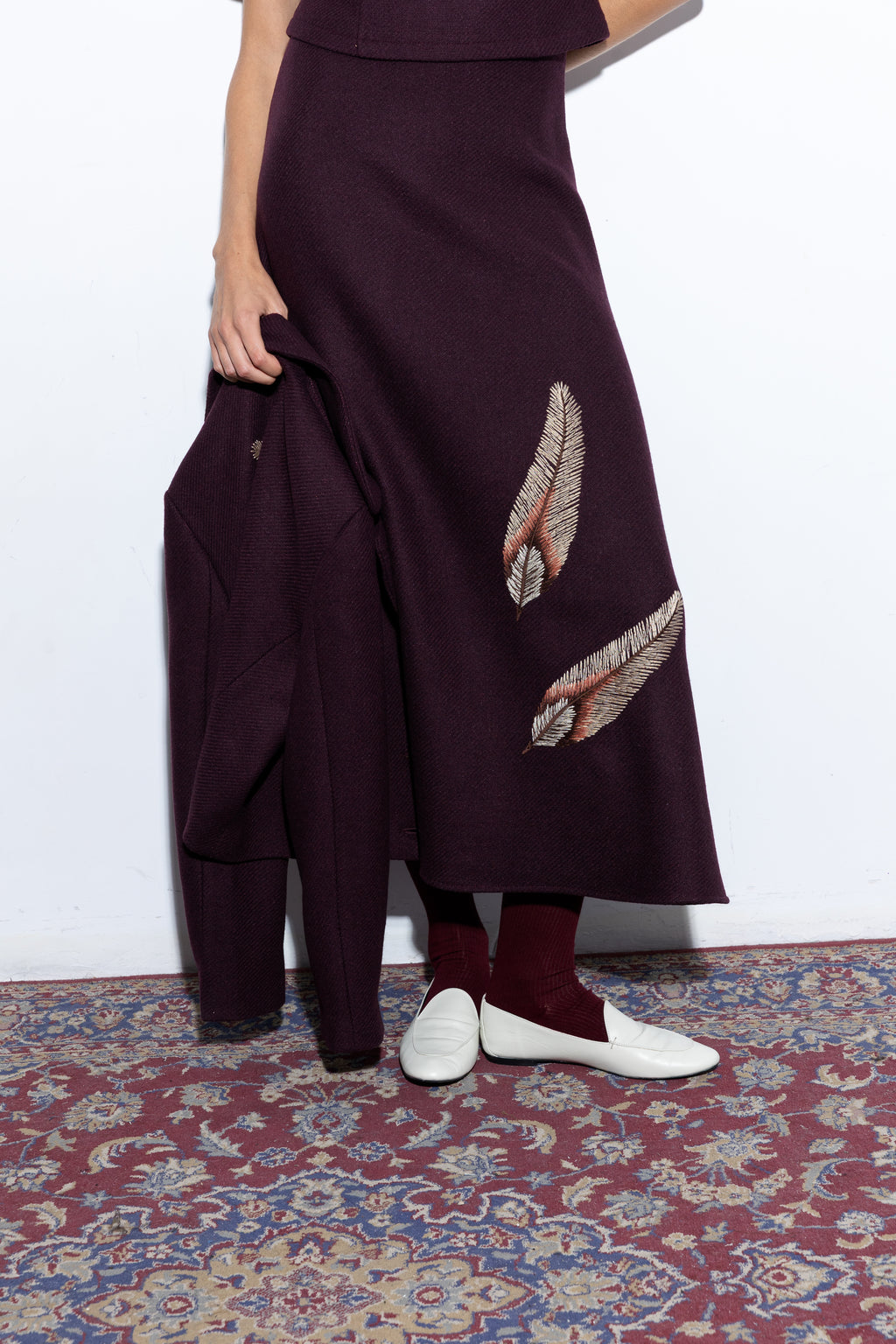 Charlotte Aubergine Skirt
