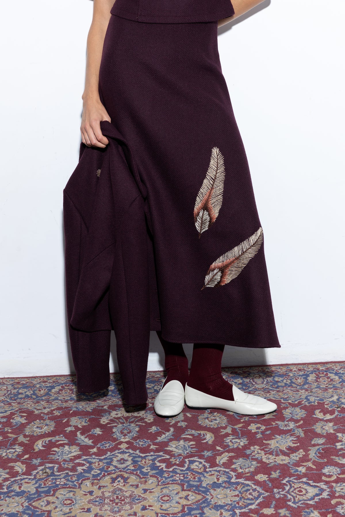 Charlotte Aubergine Skirt