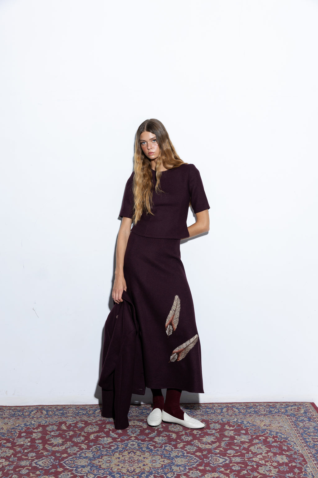 Charlotte Aubergine Skirt