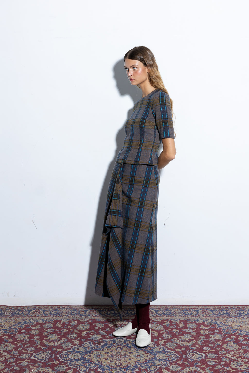 Capucine Blue Ruflle Skirt
