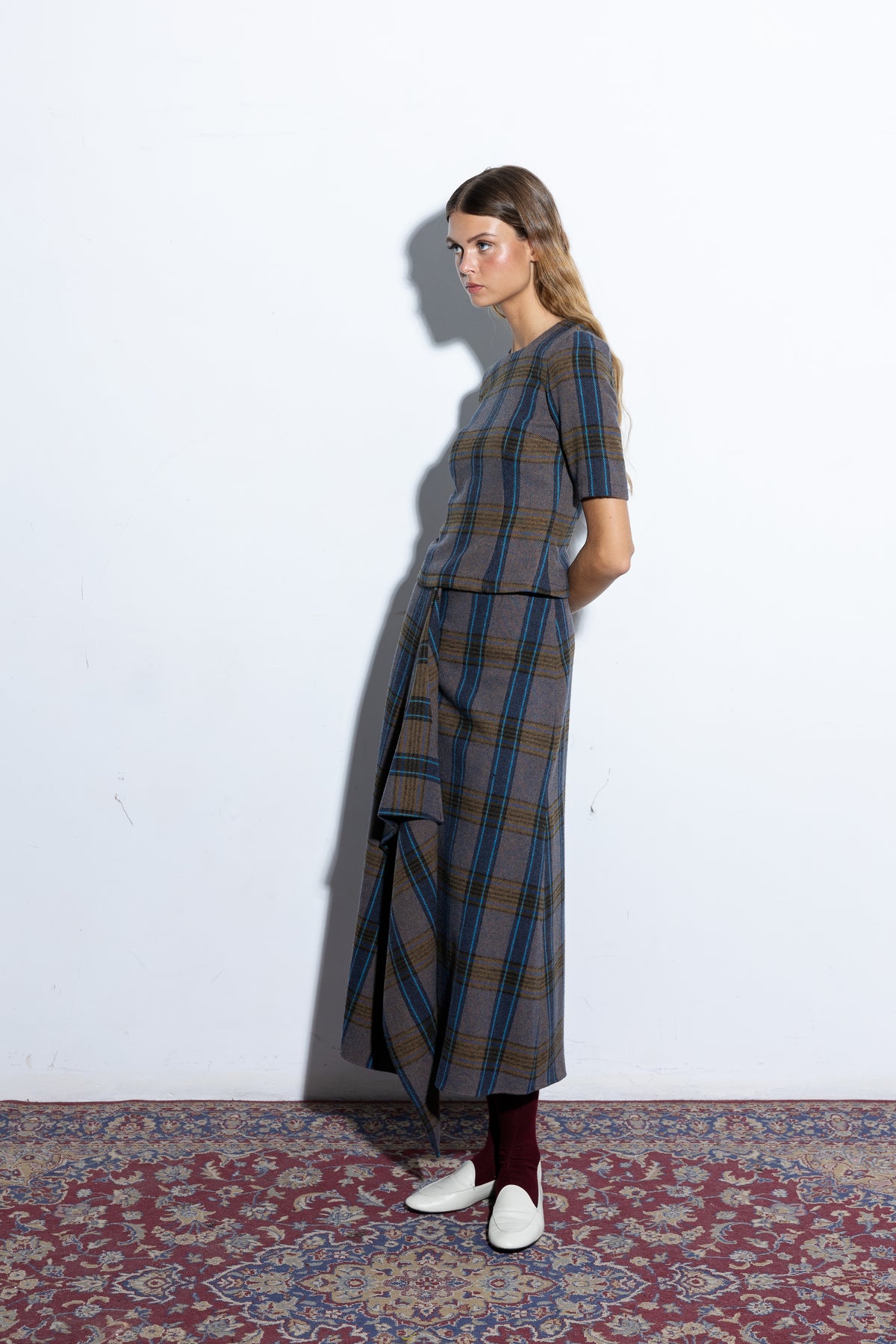 Capucine Blue Ruflle Skirt