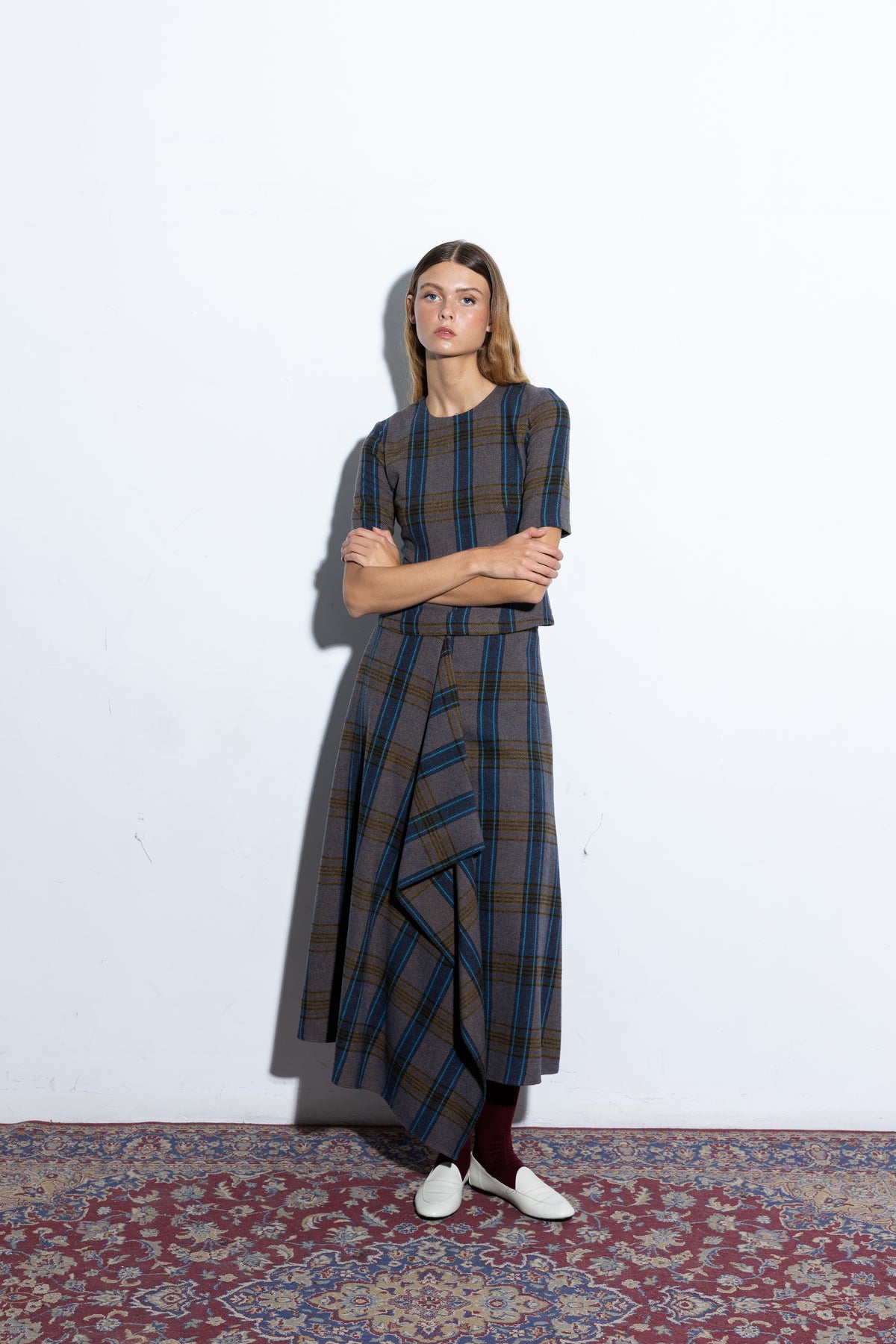 Capucine Blue Ruflle Skirt