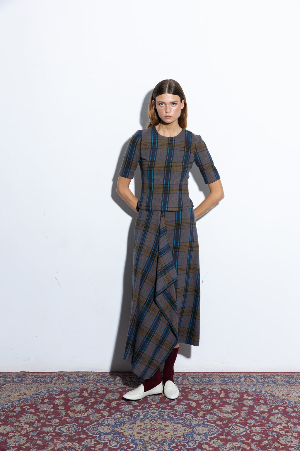 Capucine Blue Ruflle Skirt